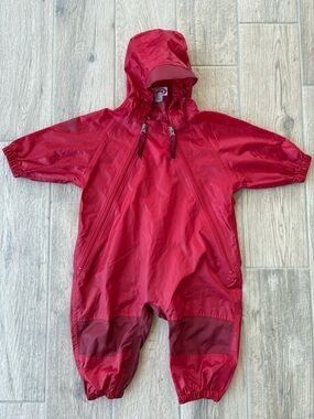 Tuffo Toddler Red Rain Suit Sz 12 months
